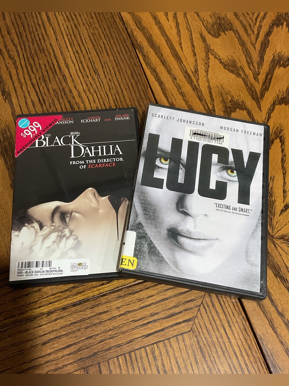 DVDs The Black Dahlia & Lucy Scarlett Johansson, Morgan Freeman, Aaron Eckhart